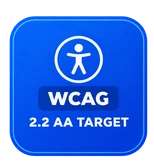 WCAG 2.2 AA target